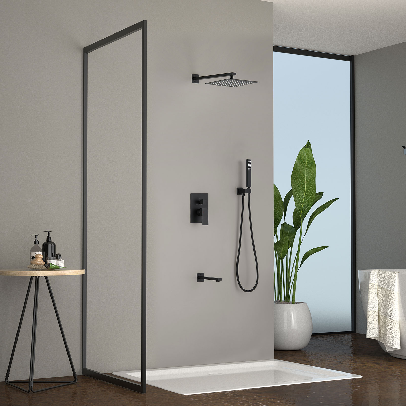 Buy Essence Hardware Trinity River Shower System with Rainfall Shower ...