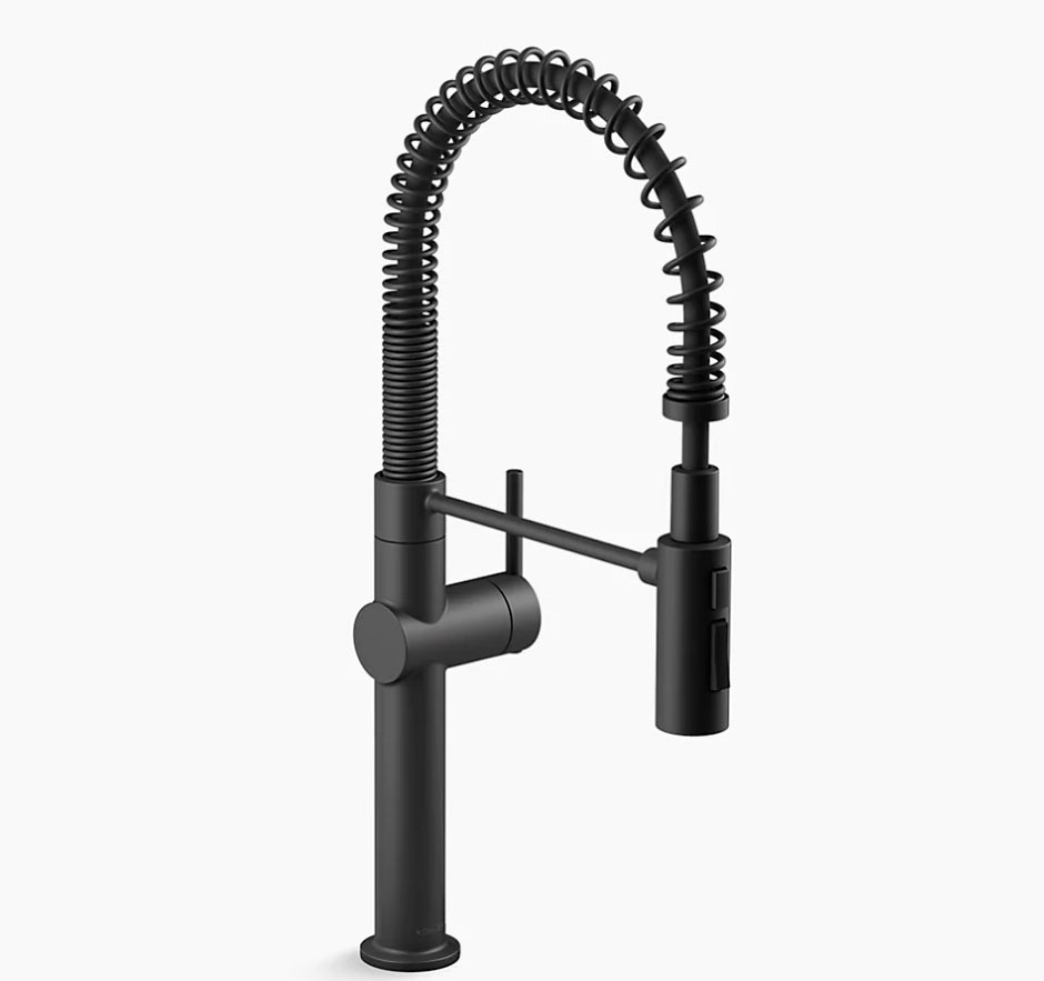 Buy KOHLER K-22973-BL MATTE BLACK CRUE 1.5 GPM 1 OR 3 HOLE DECK MOUNT ...