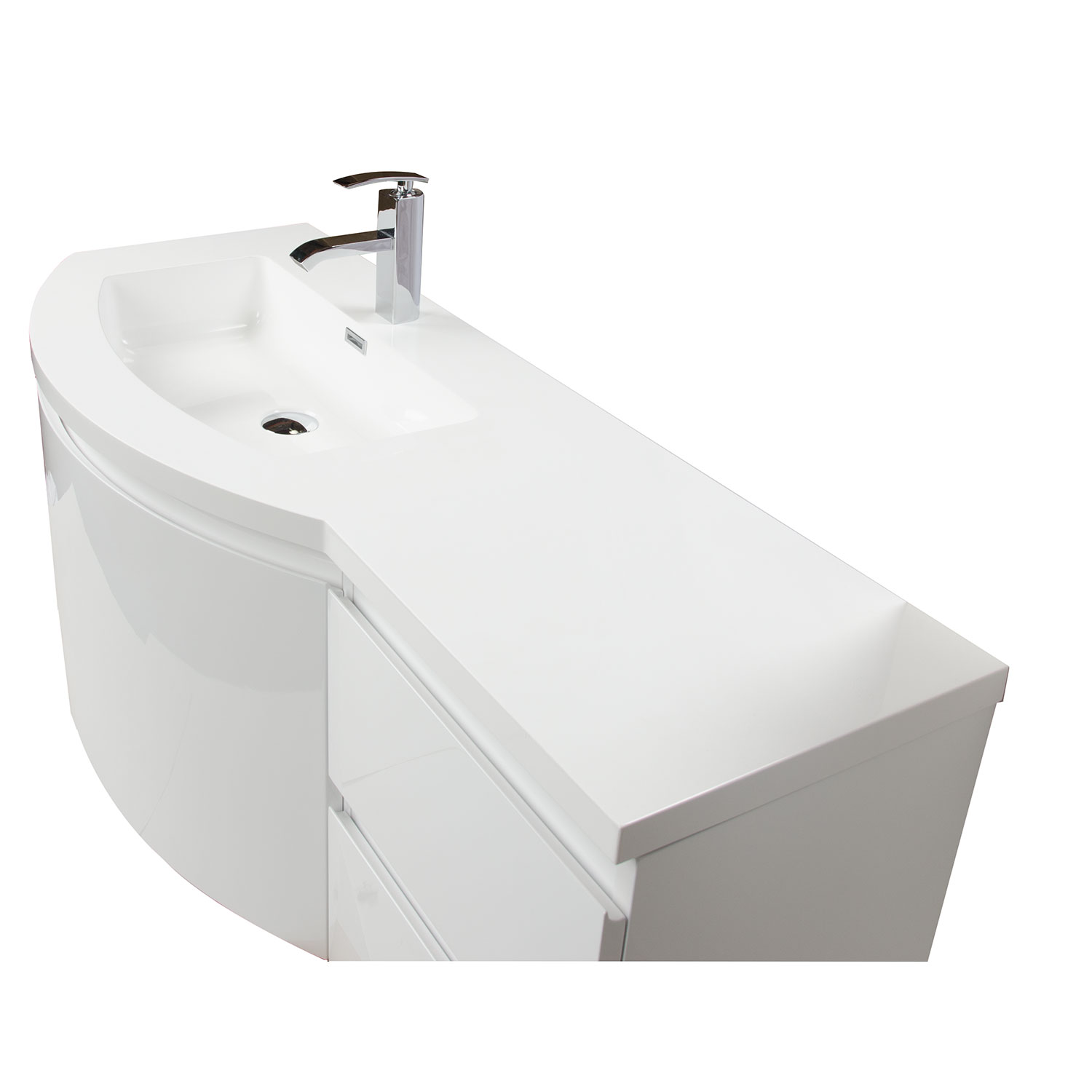 Buy Laurance 48 Inch Bathroom Vanity By Cbi High Gloss White Tn Ra1200l Hgw Left Sink