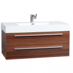 Buy 39.25 In. Wall-Mount Contemporary Bathroom Vanity High Gloss White ...
