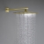 Essence Hardware Mercer Pressure Balance Shower Set with Rainfall and Handheld, Brushed Gold