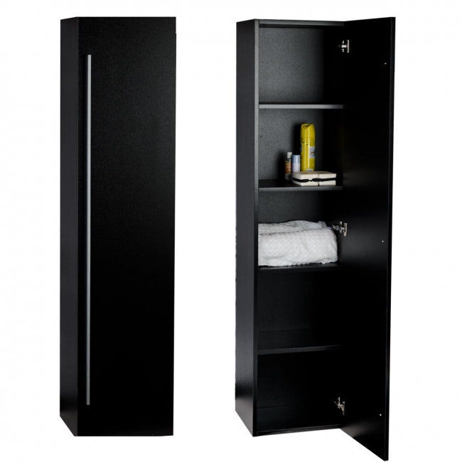 116" x 67" Linen Cabinet in Black TN-N1200-SC-BK