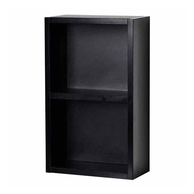 12 Inch Linen Cabinet with Open Storage in Black TN-T690-SHELF-BK