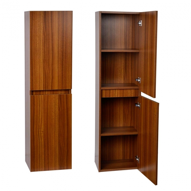 16" x 59" Linen Cabinet in Walnut TN-A1000-SC-TK