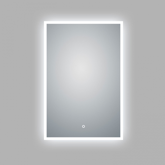 23.6"W x 35.5"H LED Illuminated Bathroom / Vanity Wall Mirror w Defogger LAM-049A
