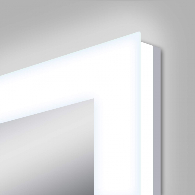 23.6"W x 35.5"H LED Illuminated Bathroom / Vanity Wall Mirror w Defogger LAM-049A