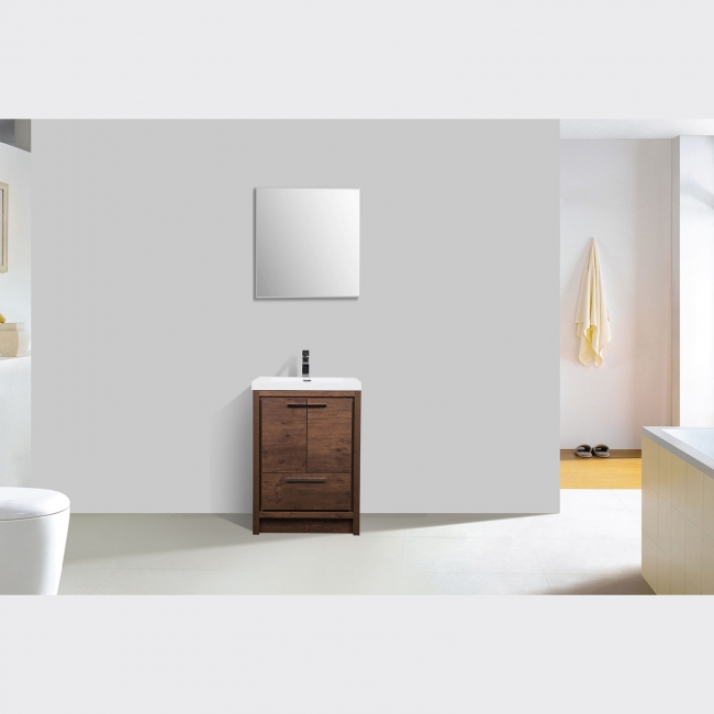 CBI Enna 23.5-inch Modern Bathroom Vanity in Rosewood TN-LA600-RW