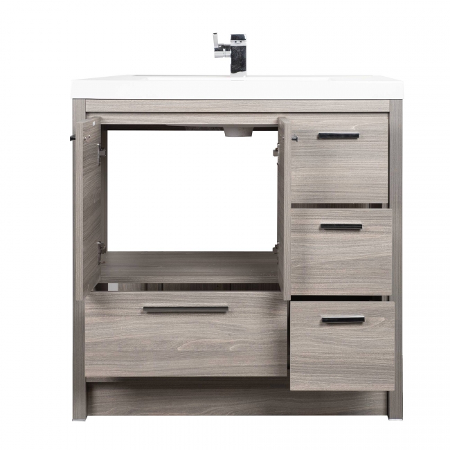 CBI Enna 36  Inch Modern Bathroom Vanity Maple Grey, TN-LA900R-MPG CBI Enna 36  Inch Modern Bathroom Vanity Maple Grey, TN-LA900R-MPG