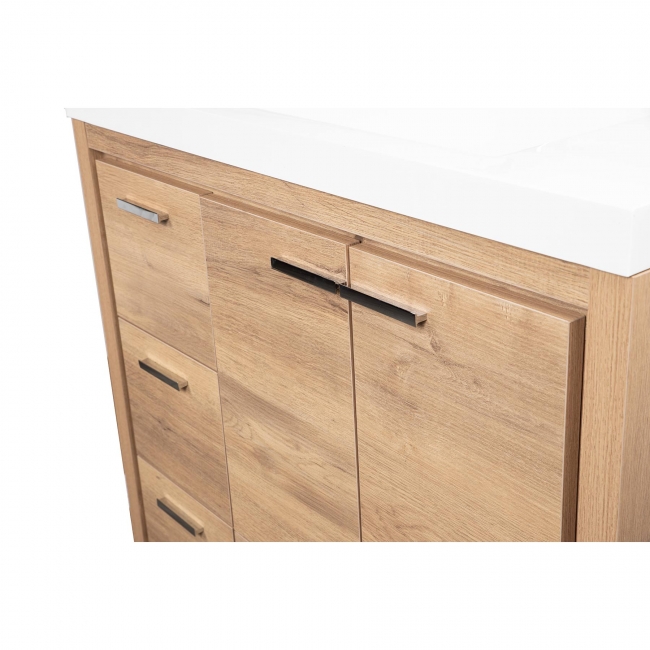 Enna 36 Inch Modern Bathroom Vanity in Natural Oak, TN-LA900L-NO