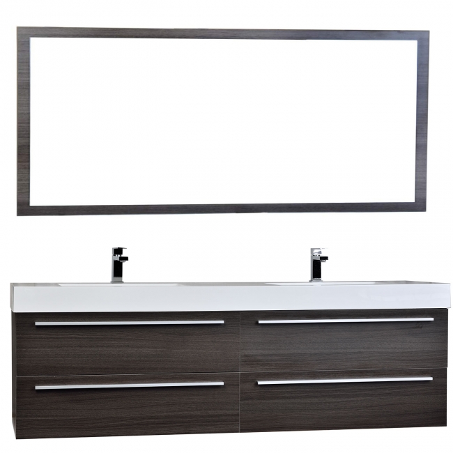 Andria 71" Contemporary Double Wall Mounted in Grey Oak TN-M1810-GO