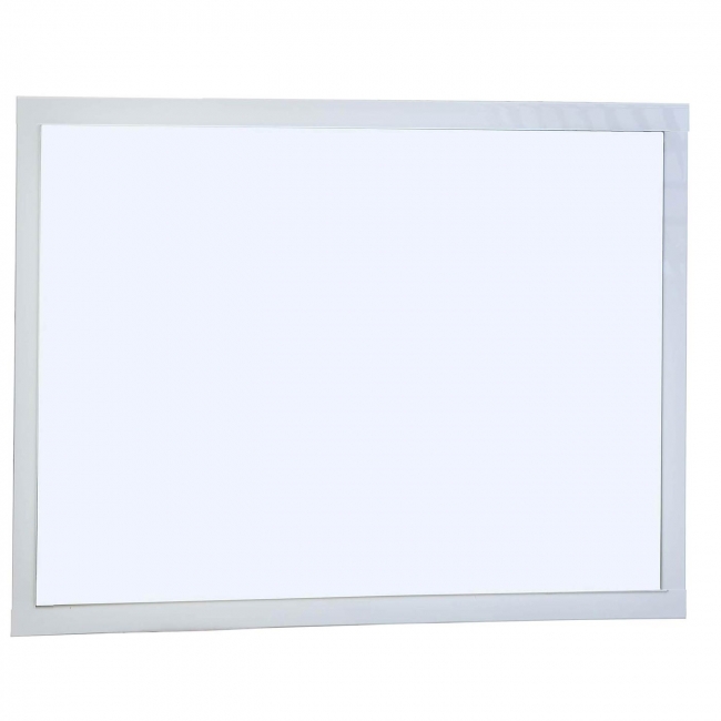 Framed Wall Mirror 31.5 in. W x 29.5 in. H High Gloss White Finish TN-800-M-HGW