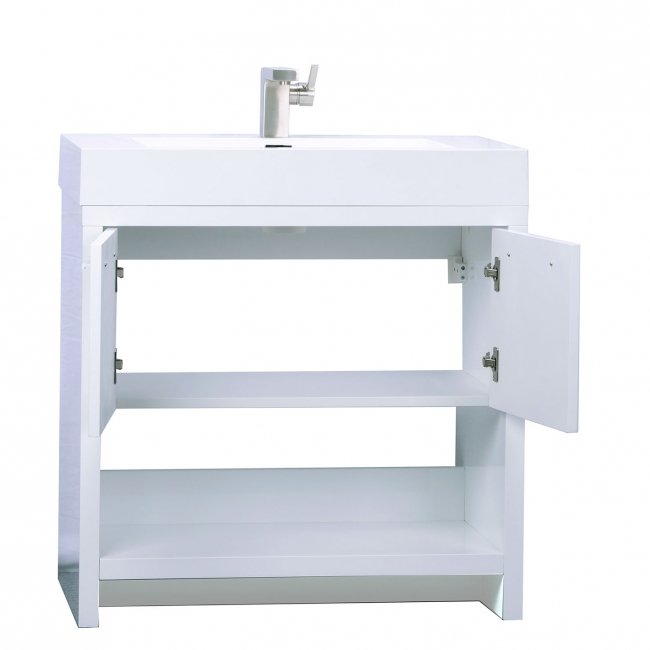Buy LODI 32" Modern Bathroom Vanity  Glossy White TN-L800-HGW  on  Conceptbaths.com